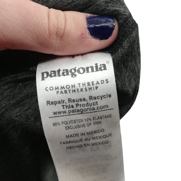 Patagonia Latticeback Gray Strappy A-line Dress Size S Stretch Shelf Bra - Picture 12 of 12